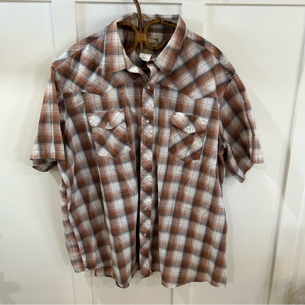 Wrangler Western Fashion plaid snap button shirt